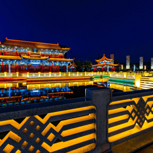 VR旅游  银川CBD夜景